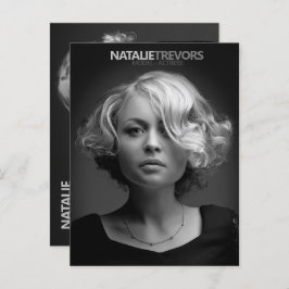 Postal Modelo de actor 2 lateral 2 plantilla promocional