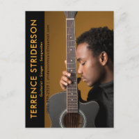 Modelo de actor Músico Comp Zed Card Promocional