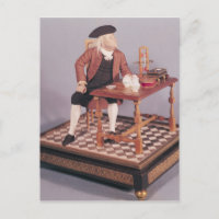 Modelo de Benjamin Franklin en su mesa