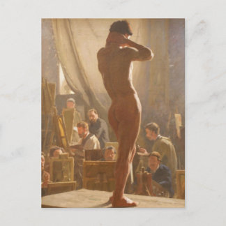 Postal Modelo de desnudo masculino