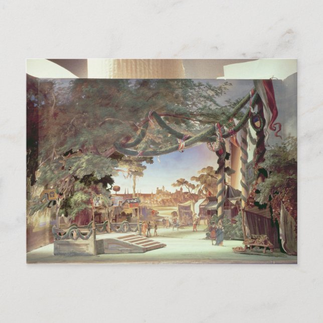 Postal Modelo de escenario para la ópera 'Die Meistersing (Anverso)