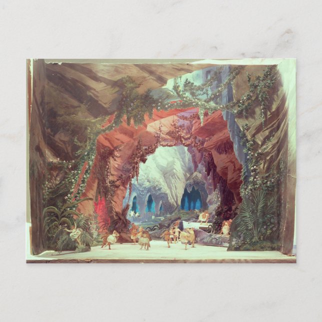 Postal Modelo de escenario para la ópera 'Tannhauser' (Anverso)