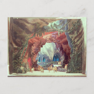 Postal Modelo de escenario para la ópera 'Tannhauser'