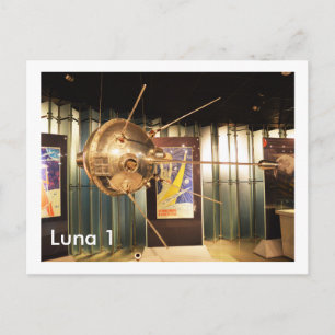 Postal Modelo de estación espacial Luna 1