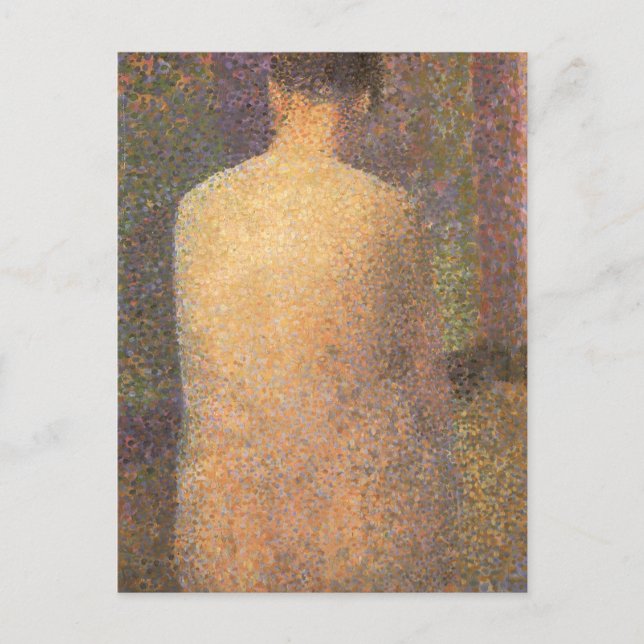 Postal Modelo de Georges Seurat, arte vintage (Anverso)