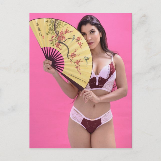 Postal Modelo de lencería caliente (Anverso)
