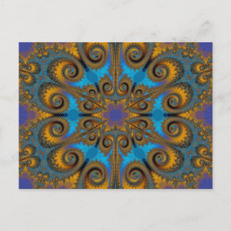Postal modelo del fractal de la escama de Paisley