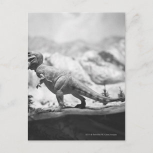 Postal Modelo del rex B&W del tyrannosaurus