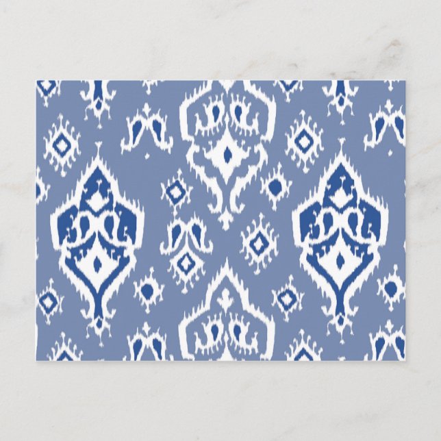 Postal Modelo tribal del diamante de Ikat (Anverso)
