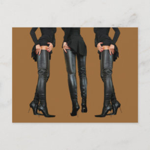 Postal Modelos de botas hasta el muslo