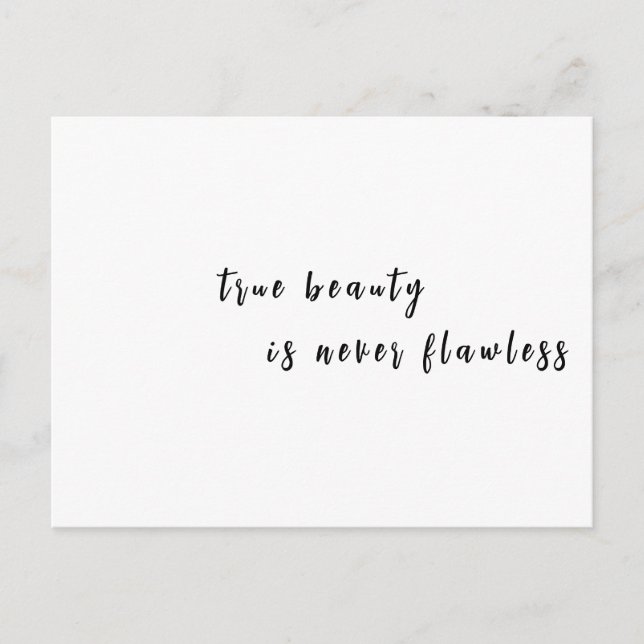 Postal Modern Beauty Inspirational Quote Design (Anverso)