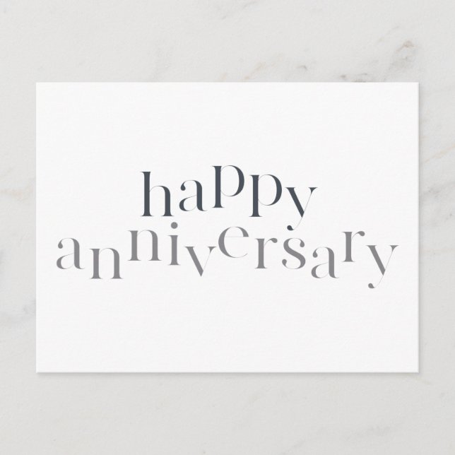 Postal Modern, elegant, chic design Happy Anniversary (Anverso)