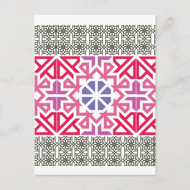 Postal Modern Geometric colorful Boho Pattern (Anverso)