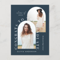 Modern geometric multi photo arch graduation  post