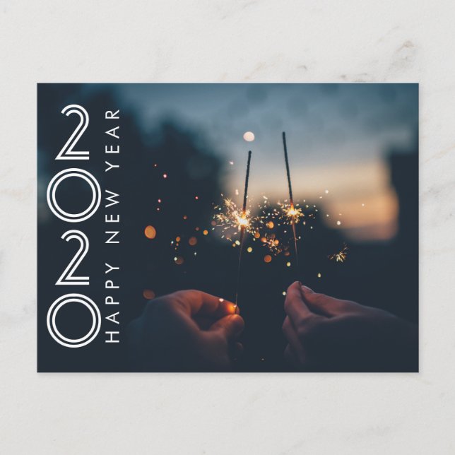 Postal Modern Happy New Year 2020 (Anverso)