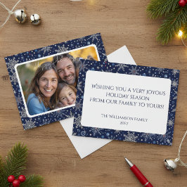 Postal Modern Holiday Snowflake Photo
