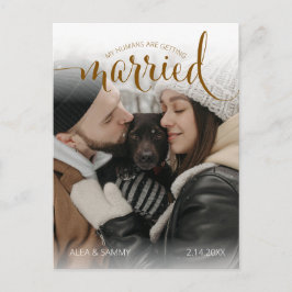 Postal Modern Humans Getting Married Pet Photo Engagement