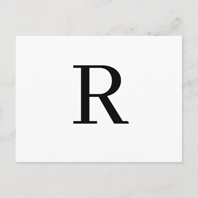 Postal Modern Letter Minimalist Initial Design (Anverso)