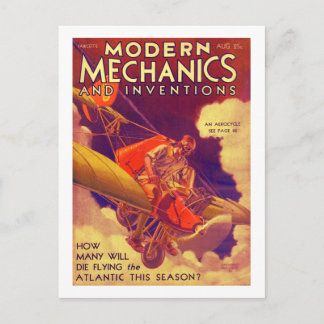 Postal "Modern Mechanix" 1931 Portada de revista de época