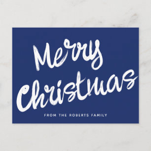 Postal Modern Merry Christmas letra negrita