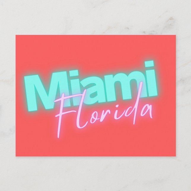Postal Modern Miami Neon Lights (Anverso)