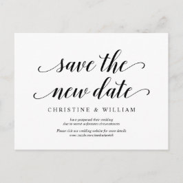 Postal Modern Rustic Salven la nueva fecha, invita pospue