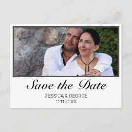 Postal Modern Save the Date Wedding Invitation Photo