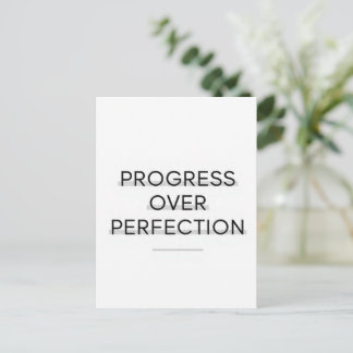 Postal Modern typography progress over perfection text