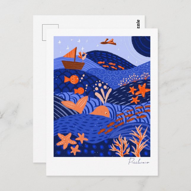 Postal Modern Vibrant Dreamscape (Anverso / Reverso)