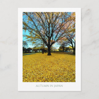 Postal Modern Vintage Mt Fuji Japan Autumn Gold Ginkgo Ph