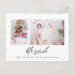 Postal Moderna Bendición 2 fotos Navidades de guiones