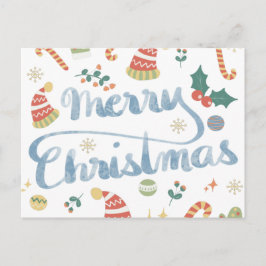 Postal Moderna caligrafía Feliz Navidad