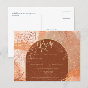 Postal Moderna Cinnamon Terracotta Otoño FALL Wedding