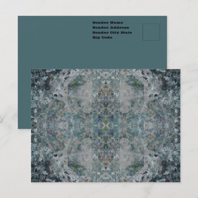 Postal Moderna, De Una Especie De Arte Abstracto En Un Se (Anverso / Reverso)