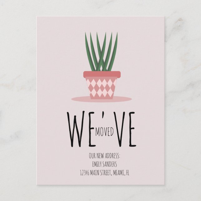 Postal Moderna dirección nueva de la casa móvil (Anverso)