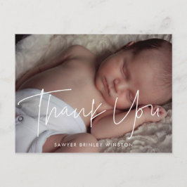 Postal Moderna ducha minimalista bebé gracias