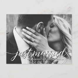 Postal Moderna edición de fotos de Boda con escritura rec