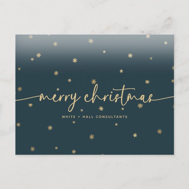 Postal Moderna escritura Minimalista de navidad navideña (Anverso)