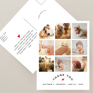 Postal Moderna familia de Recienes nacidos multifotográfi