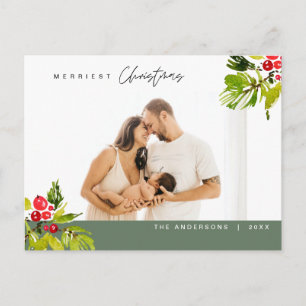 Postal Moderna familia Minimalista, más bella Navidad