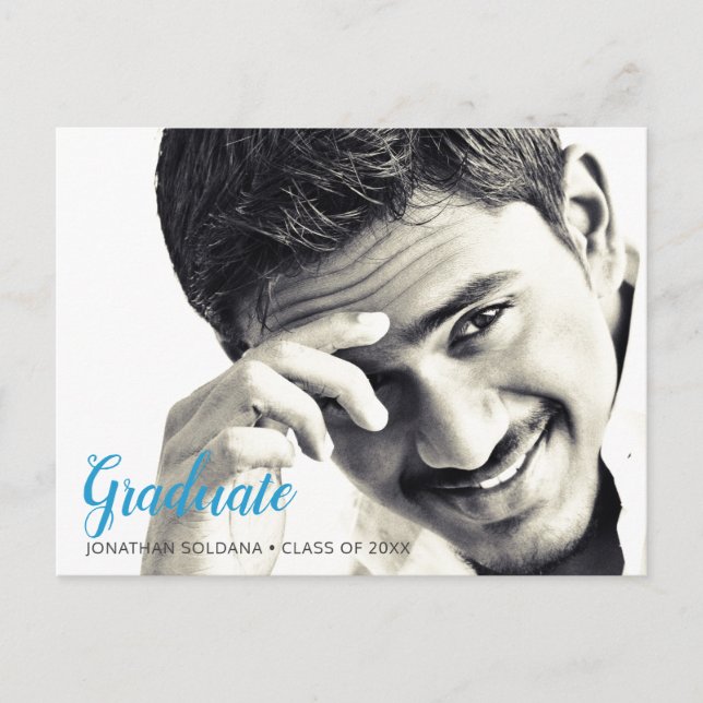 Postal Moderna fiesta de graduación de fotos (Anverso)