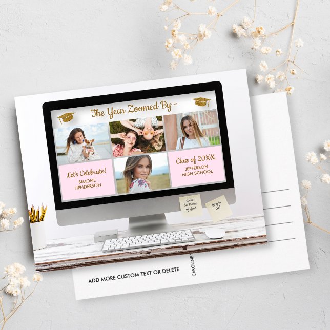 Postal Moderna fiesta de graduación divertida de Collage  (Subido por el creador)