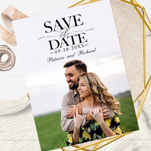 Postal Moderna Foto de Boda con Estilo para Guardar la Fe