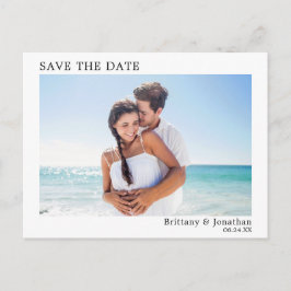 Postal Moderna Foto Minimalista Simple Guardar La Fecha