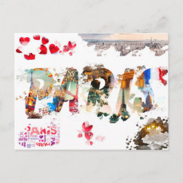 Postal Moderna Francia París je t'aime Eiffel Viaje