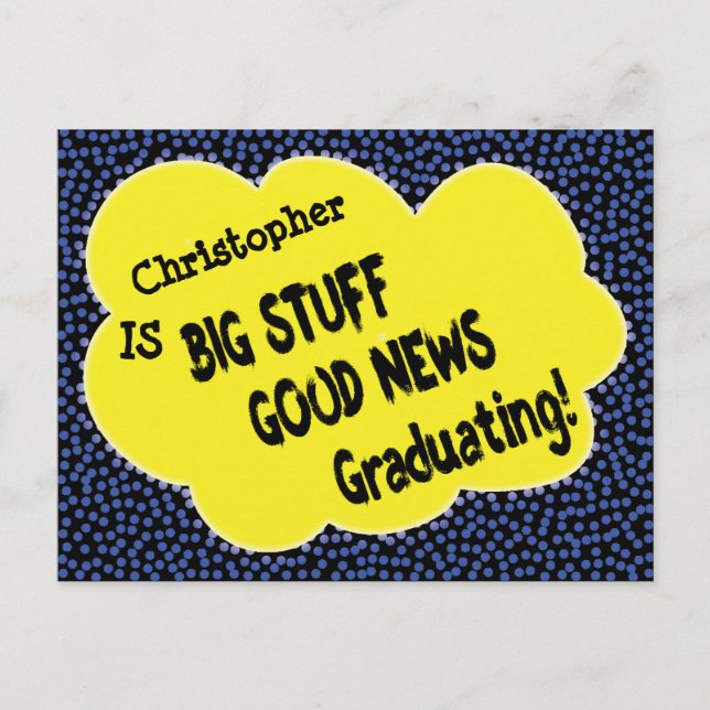 Postal Moderna Graduación De Historietas Ahorra El Anunci (Anverso)