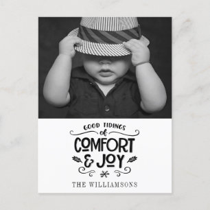 Postal Moderna granja   Foto de Navidades de Black Gingha