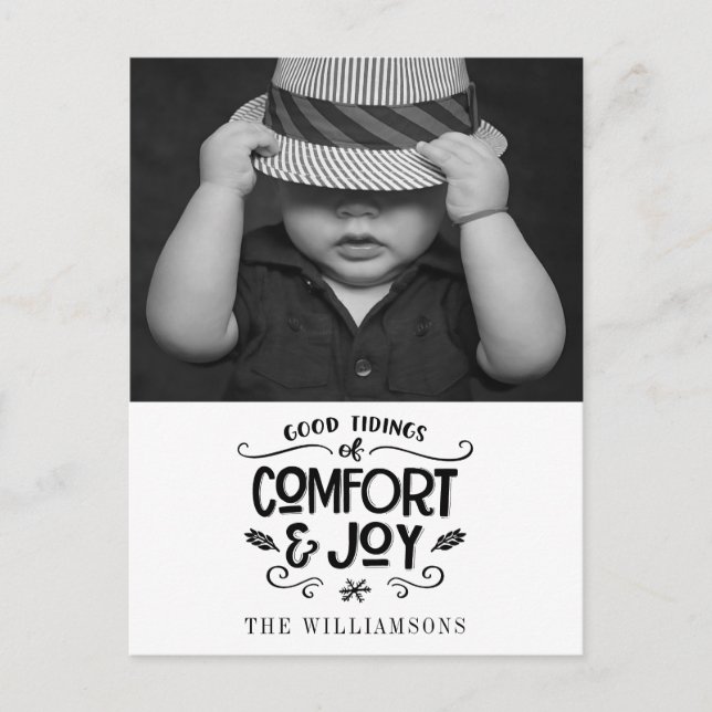 Postal Moderna granja | Foto de Navidades de Black Gingha (Anverso)