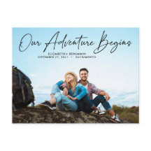 Moderna Nuestra Aventura Comienza Foto Guardar La