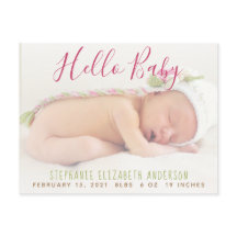 Postal moderna para el anuncio del nacimiento del 